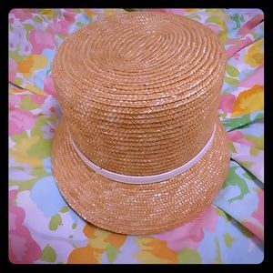 Vintage Nine West straw bucket hat.